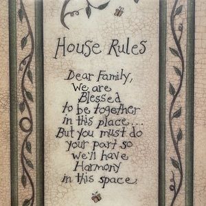 House Rules Framed Print